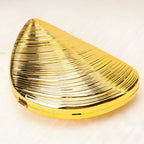 Gold Neocrylic Dinner Bag Shell Dinner Bag Crossbody Chain Shinny evening Clutch Purse Party, Prom Bag, Party Purse, Prom Bags Clutch, - SJB-DIAMOND ELITES