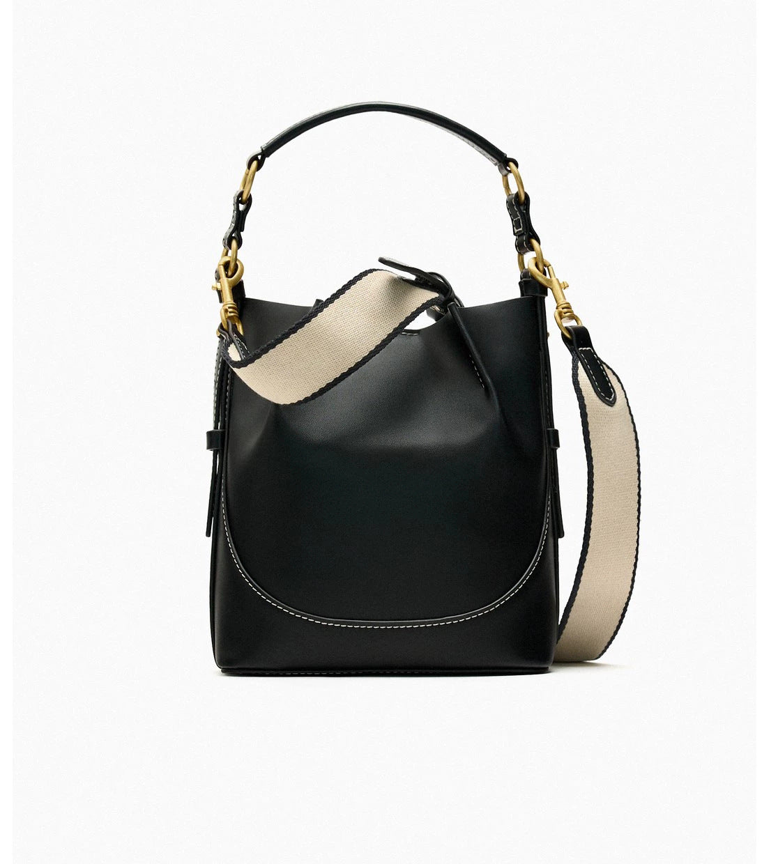 Elegant Bundle Closure Portable Hobo Bag - Stylish Crossbody Broadband Drawstring Bucket Bag