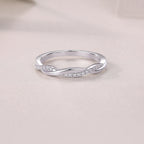 S925 Silver Moissanite Closed Ring Pi-Mart