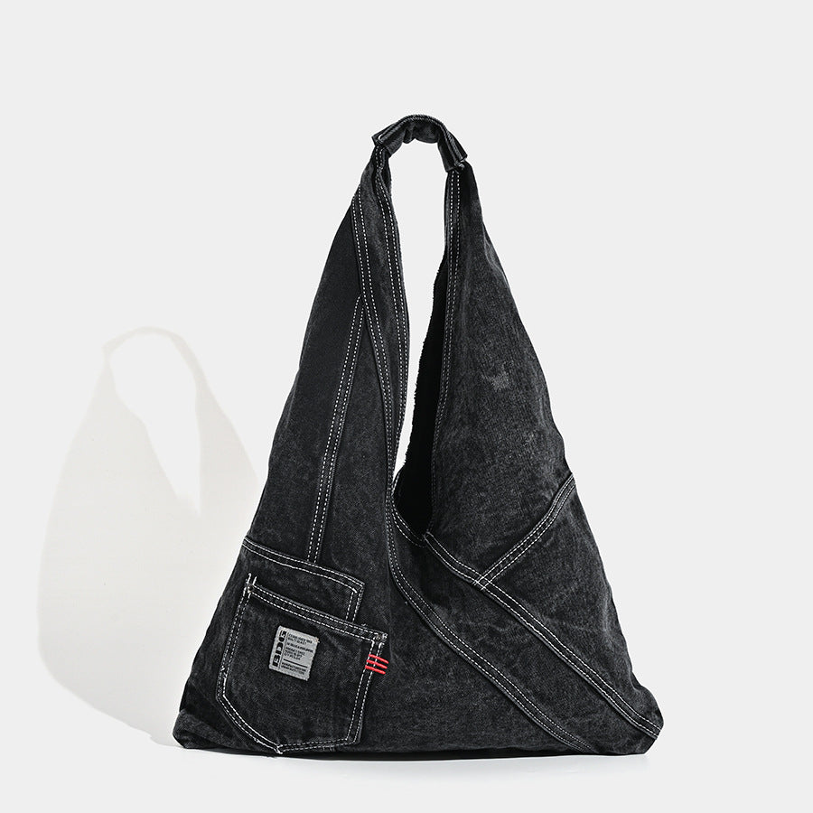 Washed denim hobo bag, underarm shoulder bag, large capacity tote shoulder bag, handbag versatile - SJB-DIAMOND ELITES