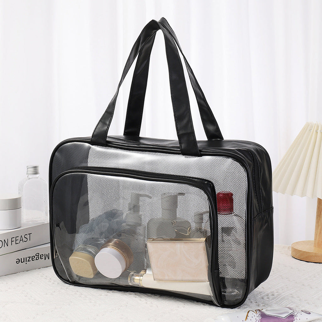 Large Capacity Transparent Wash Bag, Swimming Fitness Bath Bag, Cosmetics Storage Bag, Wet and Dry Separation Hand Shoulder Travel Bag for College Dorm Camp GymTransparent Cosmetic Bag, - SJB-DIAMOND ELITES