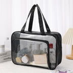 Large Capacity Transparent Wash Bag, Swimming Fitness Bath Bag, Cosmetics Storage Bag, Wet and Dry Separation Hand Shoulder Travel Bag for College Dorm Camp GymTransparent Cosmetic Bag, - SJB-DIAMOND ELITES