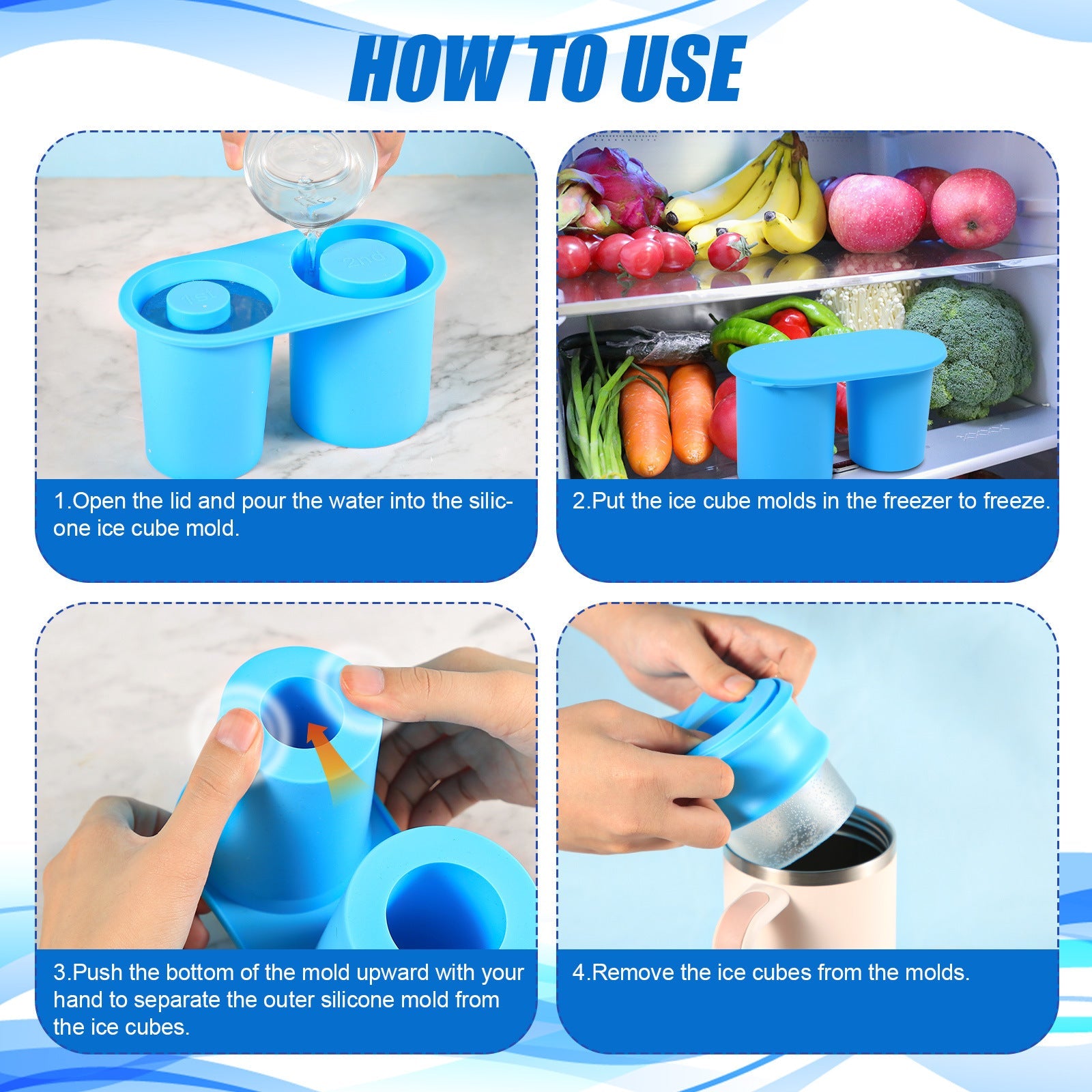 30oz40oz Cup Edible Silicon Ice Tray Pi-Mart