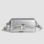 Small shoulder bag for women, retro small square bag for women, versatile shoulder bag, metallic Crossbody bag, simple commuter bag cross body