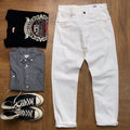 New Straight Men's Casual White Jeans Lootquake LLC