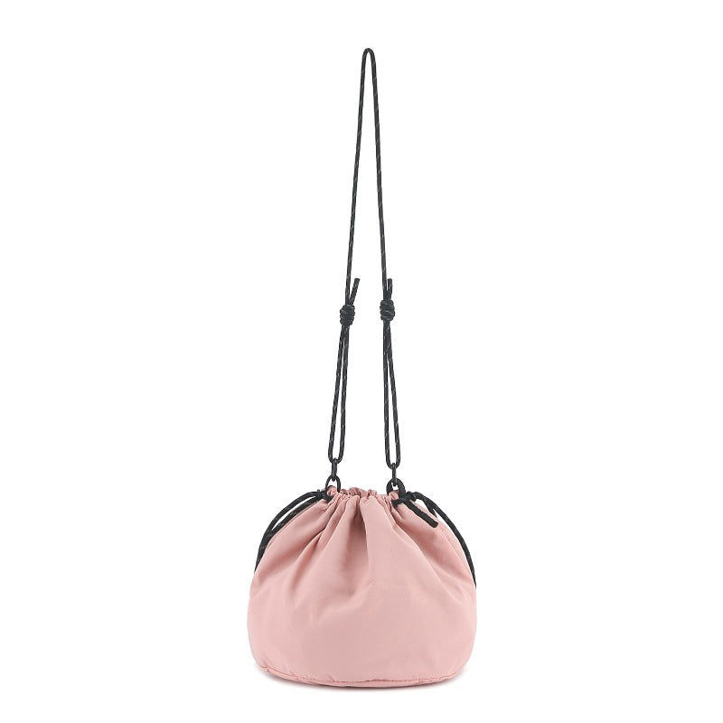 Bucket Bag stylish, Dual Drawstring Crossbody Bag Men's, Outdoor Sports and Leisure Bag