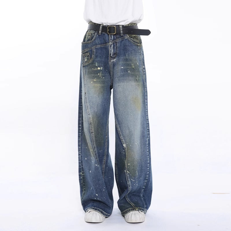 Fashion Brand Personalized Three-dimensional Cut Stitching Jeans Men Lootquake LLC