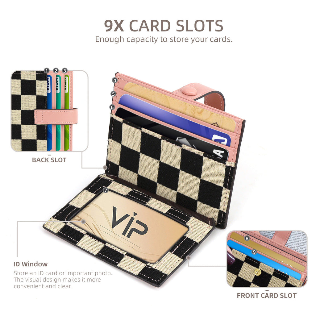 Small card bag female, exquisite high-end compact driver's license card holder, multi-functional canvas ultra-thin card holder - SJB-DIAMOND ELITES