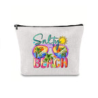 Linen printed cosmetic bag, cosmetic lipstick storage bag, small simple zipper evening clutch bag, - SJB-DIAMOND ELITES