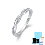 S925 Silver Moissanite Closed Ring Pi-Mart