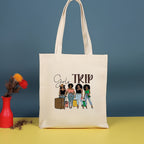 Canvas printed shoulder bag, fashionable and lightweight shopping bag, large-capacity cotton bag 2pcs hobo. - SJB-DIAMOND ELITES
