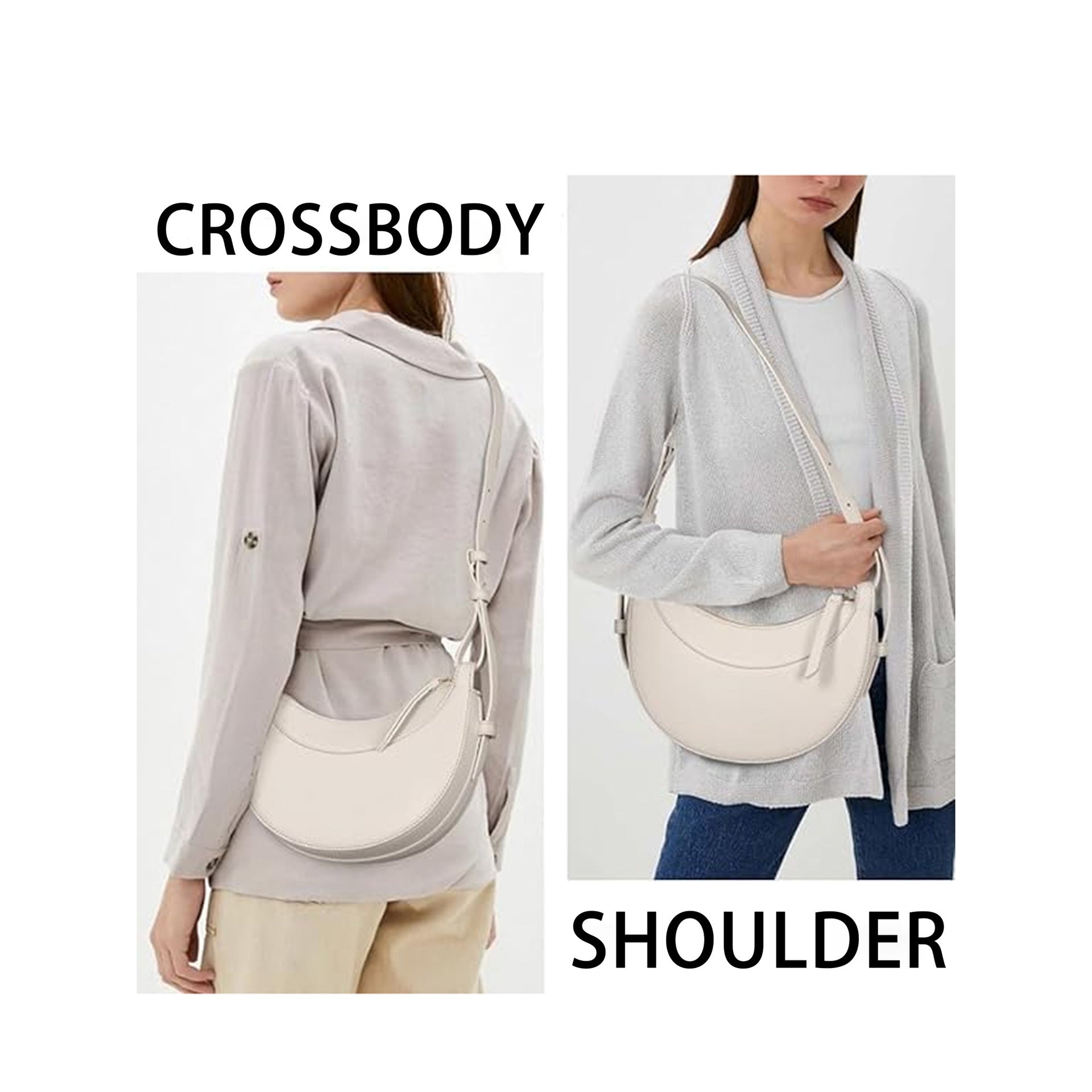 Half moon bag, adjustable shoulder strap crossbody shoulder bag for women, crescent bag, triple use underarm bag, hobo bag for women, - SJB-DIAMOND ELITES