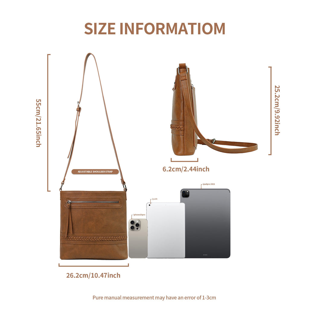 Women's multifunctional shoulder bag, retro popular messenger bag, large capacity small crossbody bag - SJB-DIAMOND ELITES