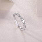 S925 Silver Moissanite Closed Ring Pi-Mart