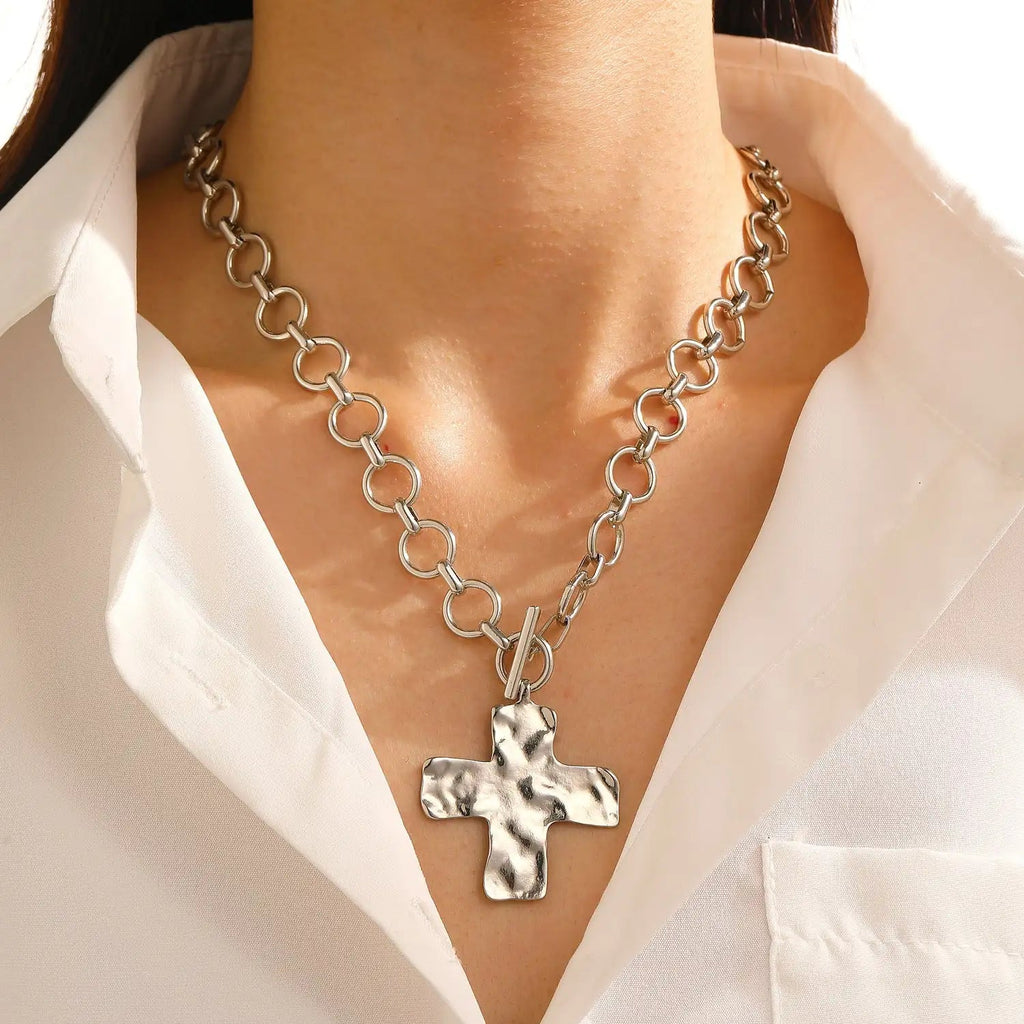 European And American Cross Alloy Pendant Necklace Lootquake LLC