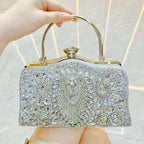Nightout bag with diamond inlaid carrying bag, ladies banquet single shoulder crossbody carrying bag - SJB-DIAMOND ELITES
