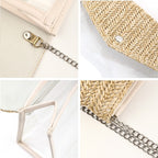 Ladies chain cosmetic storage bag, button makeup brush crossbody bag, transparent wash shoulder bag, - SJB-DIAMOND ELITES
