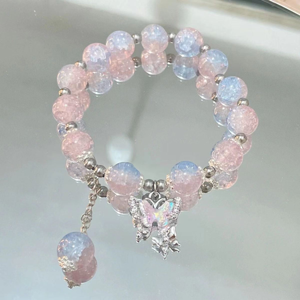 Fashion Jewelry Fairy Butterfly Broken Beads Bracelet Female Special-interest Design Pi-Mart