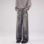 Printed Jeans Men's Loose Straight Personality All-match Lootquake LLC