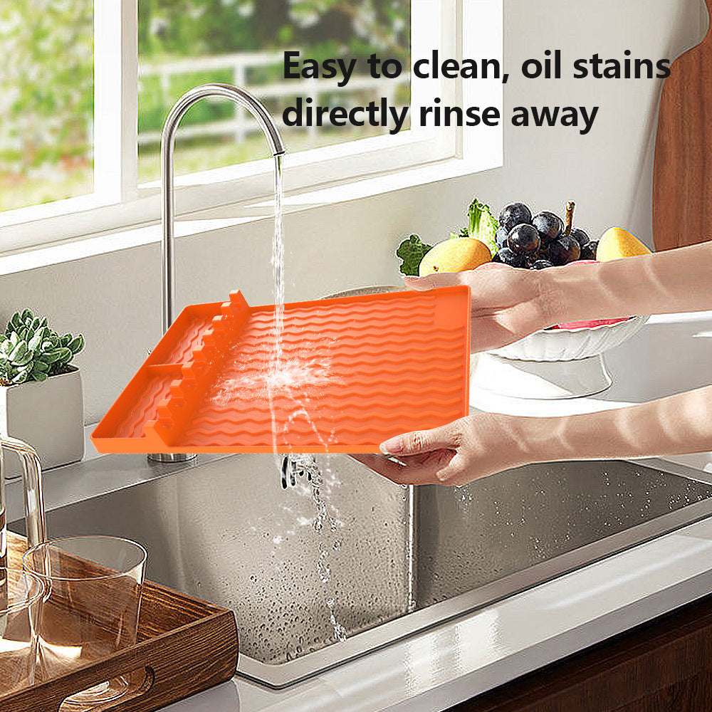 Oven Silicone Baking Tray Dustproof Cleaning Pad Barbecue Protective Pad Kitchen Gadgets Pi-Mart