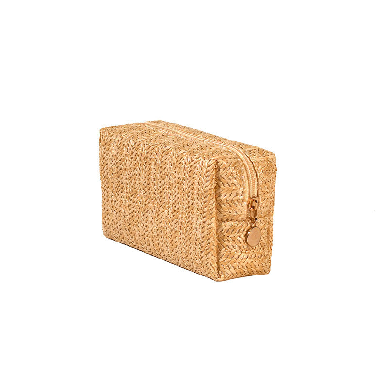 Woven cosmetic bag, change lipstick storage bag, portable cosmetic bag retro m travel travel square bag small - SJB-DIAMOND ELITES