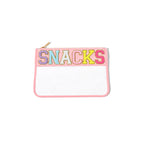 PVC transparent storage bag, embroidered letter cosmetic bag, wash storage towel embroidered file bag 2pcs, - SJB-DIAMOND ELITES