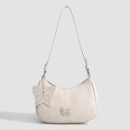 Simple Underarm Bag Women, Fashion Bow Small Square Bag Versatile Shoulder Crossbody Bag