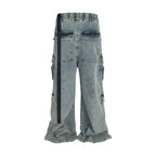 High Street RO Style Multi-pocket Workwear Mop Jeans Lootquake LLC