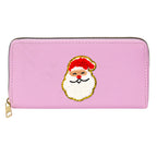 Women's alphabet embroidered wallet, long coin purse, nylon zipper ticket holder, multi-function card bag - SJB-DIAMOND ELITES