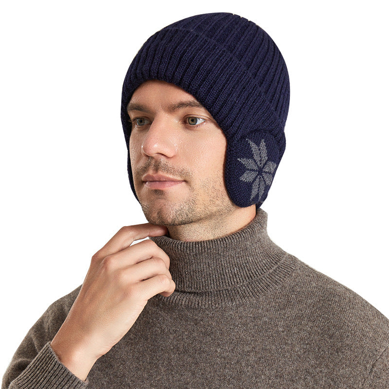 Thermal Knitting Woolen Cap Men's Fleece-lined Thickened Winter Trending Products Pi-Mart
