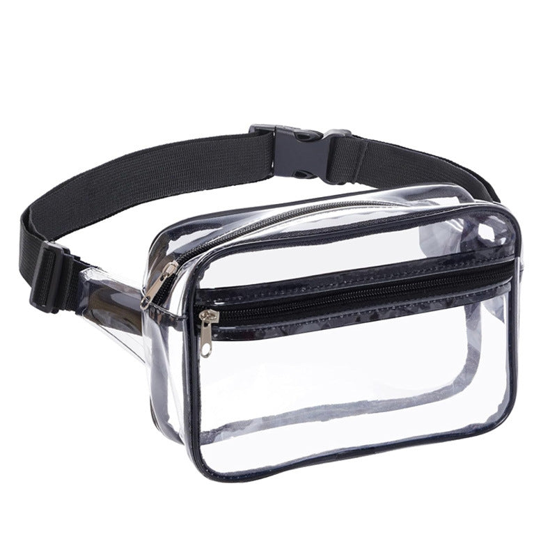 PVC Transparent Belt Bag – Adjustable Shoulder Strap Crossbody Fanny Pack for Sports & Travel – Waterproof Chest Purse with Stylish Design - SJB-DIAMOND ELITES
