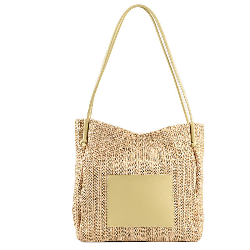 Hobo straw bag, women's summer versatile straw bag, fashionable shoulder hobo bag, large capacity tote bag - SJB-DIAMOND ELITES