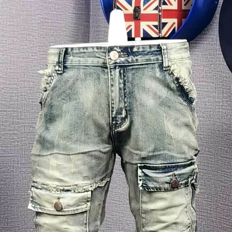 Men's Personality All-matching Fashion Casual Ripped Jeans Lootquake LLC