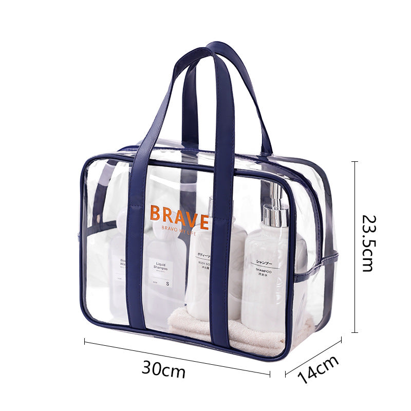 Waterproof beach bag, wet and dry separation fitness bag, toiletry bag, storage goggles, swimsuit swimming bag, Transparent Cosmetic Bag, - SJB-DIAMOND ELITES