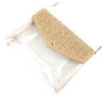 Ladies chain cosmetic storage bag, button makeup brush crossbody bag, transparent wash shoulder bag, - SJB-DIAMOND ELITES