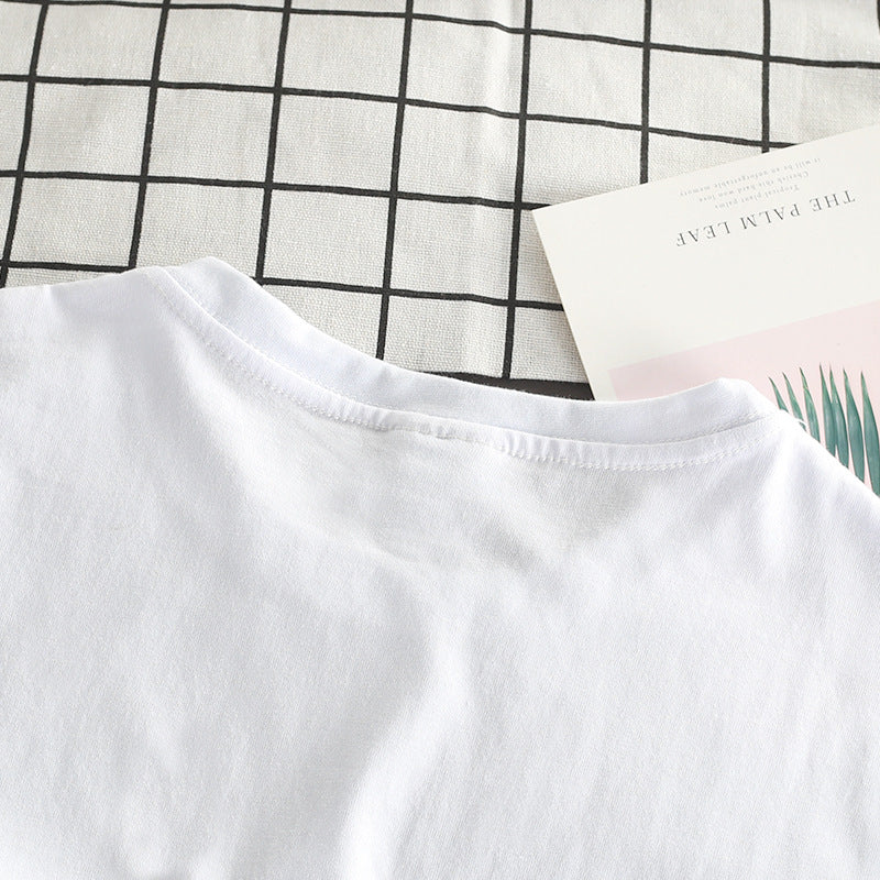 Letter Print Cotton T Shirt Fashion Brand Short Sleeve Tops Man Women Summer New Cool Tees Loose Men's Clothing - SJB-DIAMOND ELITES