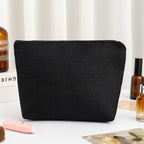 Linen printed cosmetic bag, cosmetic lipstick storage bag, small simple zipper evening clutch bag, - SJB-DIAMOND ELITES