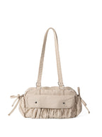 Small shoulder bag for women, pleated nylon underarm bag, baguette bag, fashionable large capacity shoulder bag for women hobo