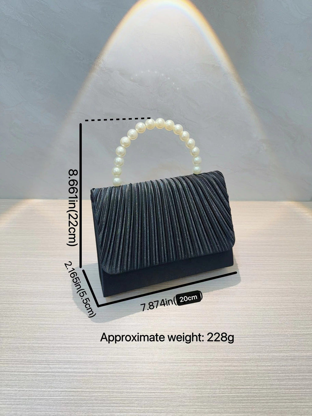 Women's Handheld Bag, Unique French Pleated Evening Dress Bag, Crossbody Handheld Banquet Bag - SJB-DIAMOND ELITES