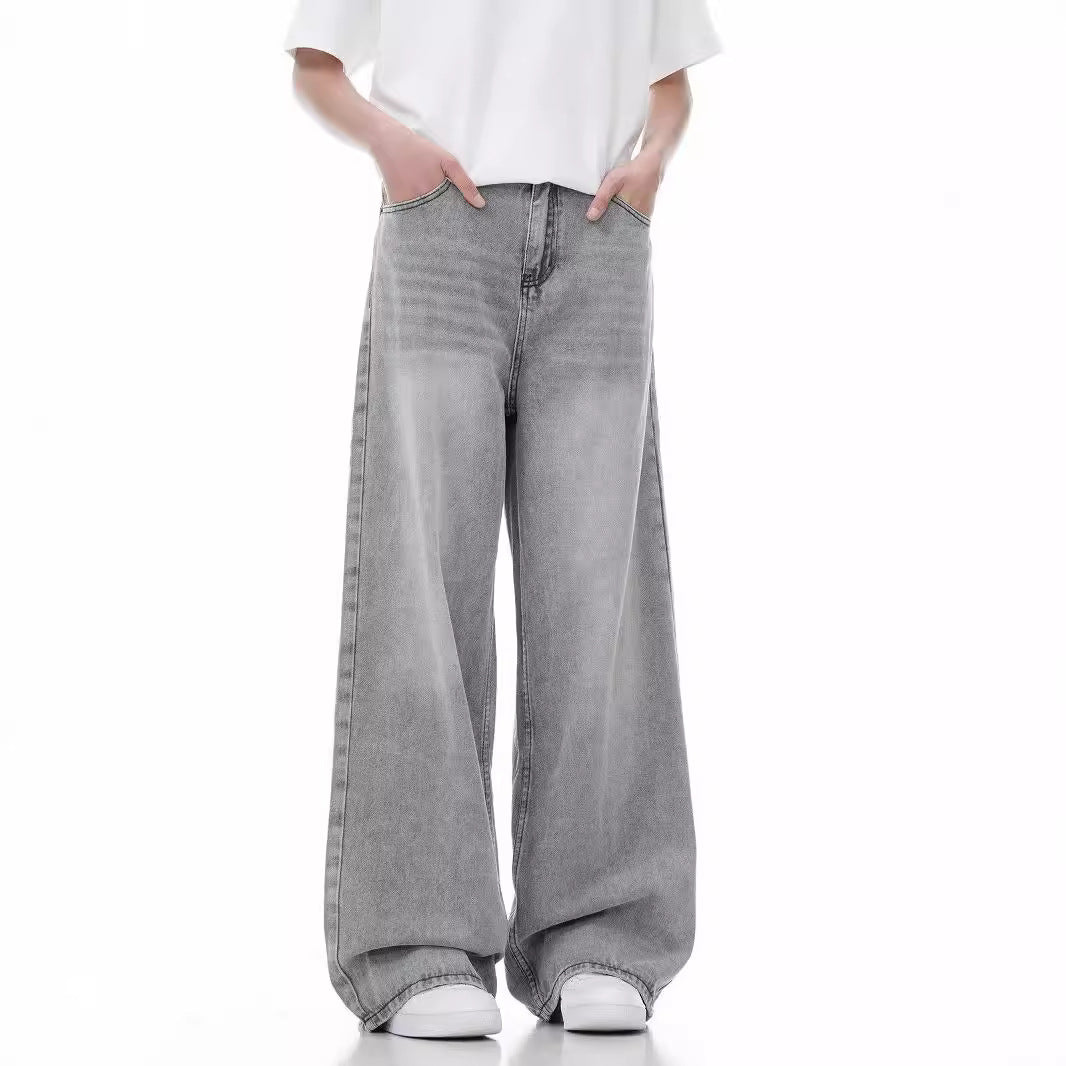 Loose Casual Wide Leg Straight Worn Jeans Lootquake LLC