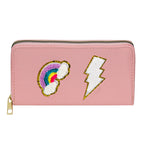 Women's alphabet embroidered wallet, long coin purse, nylon zipper ticket holder, multi-function card bag - SJB-DIAMOND ELITES