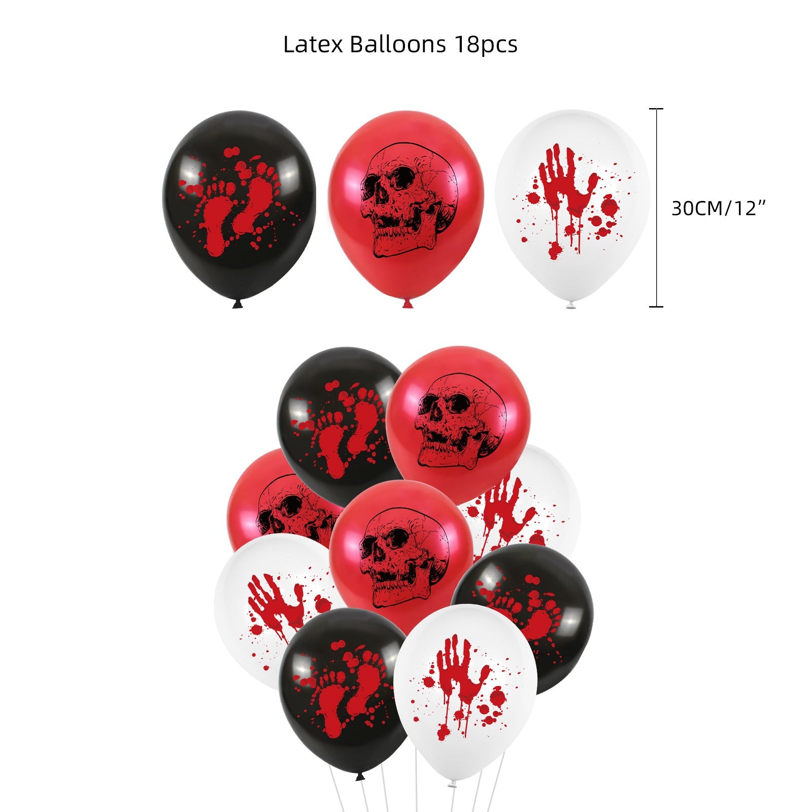 Halloween horror-themed haunted house holiday party decoration set flag background cloth card balloon honeycomb ornament - SJB-DIAMOND ELITES