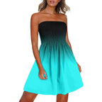 Printed Chest Wrap Dress Summer 3d Dress