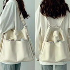 Soft pu backpack purse, women's large capacity three-purpose backpack, commuter tote bag, multifunctional backpack crossbody