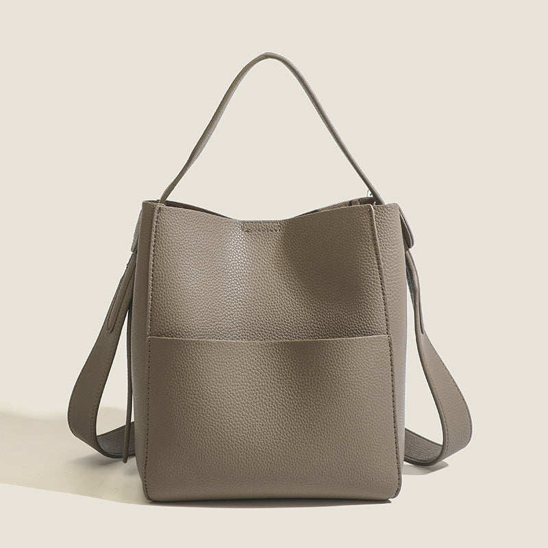 Early Autumn Women's Bag, Textured Crossbody Bucket Bag, Large Capacity Handheld Shoulder Bag - SJB-DIAMOND ELITES