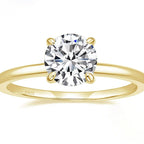 5A Zircon Round Rose Silver Diamond Ring Pi-Mart