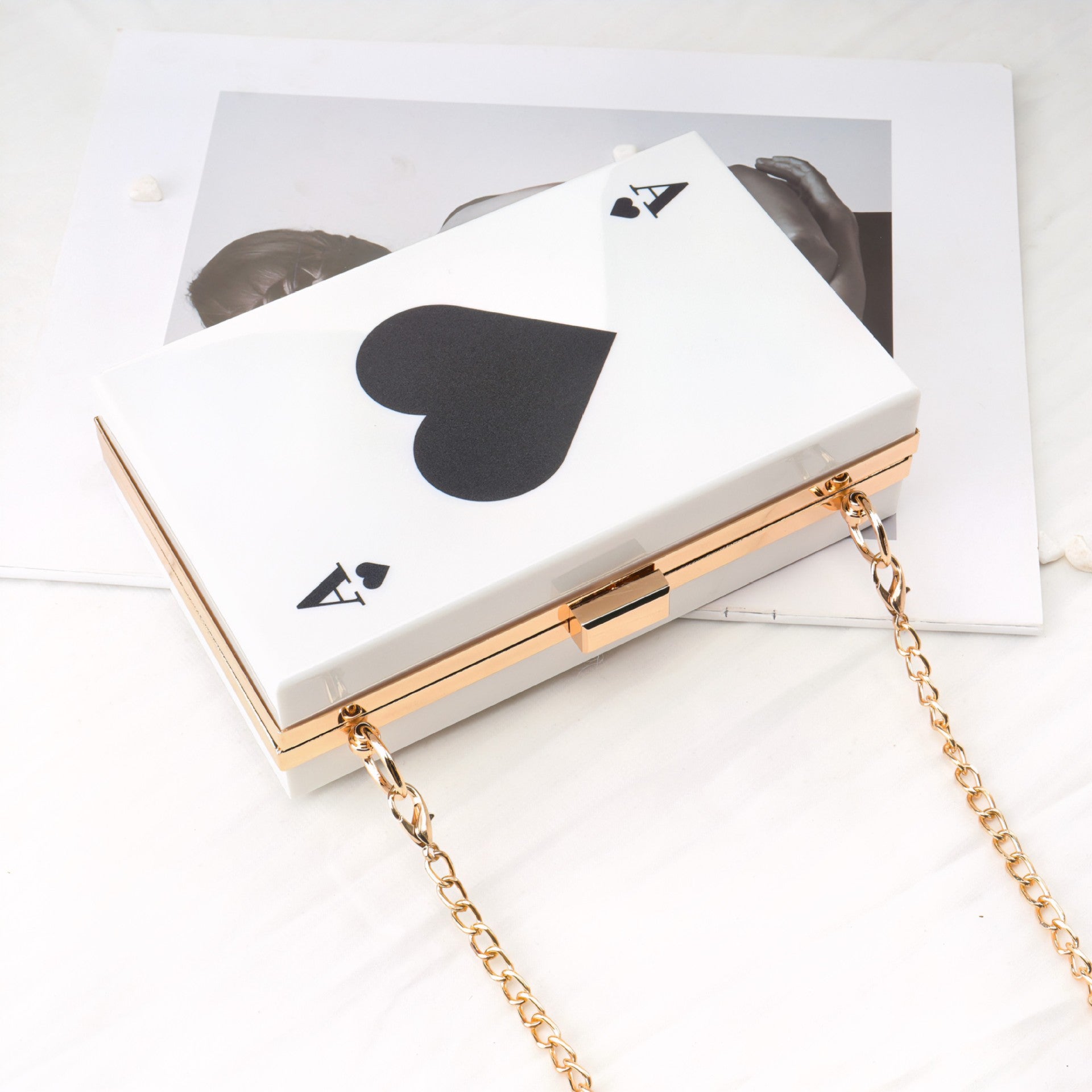 Spade A Versatile Chain Bag, Crossbody Square Bag, Acrylic Box Bag, Evening Purse, Clutch Purse, Clutch Purse Casual, Clutch Purse Party, Prom Bag, Party Purse, - SJB-DIAMOND ELITES