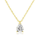 Single Zircon Pendant Necklace