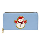 Women's alphabet embroidered wallet, long coin purse, nylon zipper ticket holder, multi-function card bag - SJB-DIAMOND ELITES