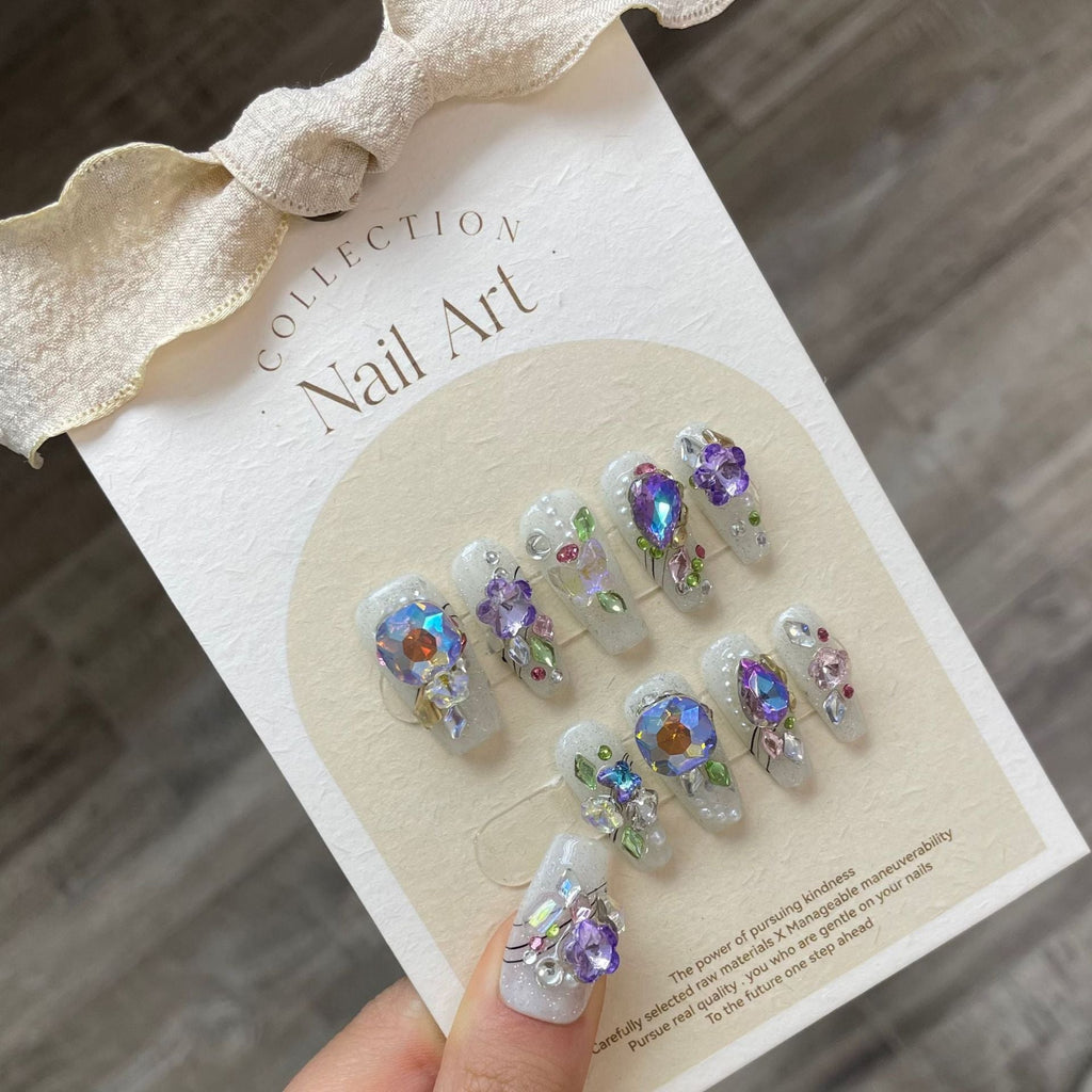 1022- Handmade press on nails fake nails removable